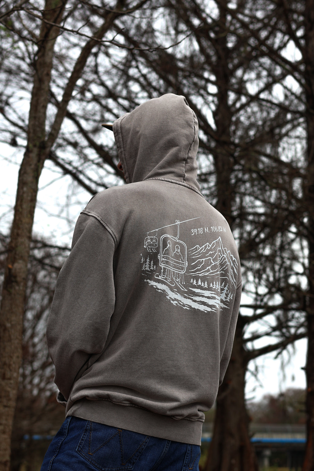 Snow Washed Loose Cotton Hoodie