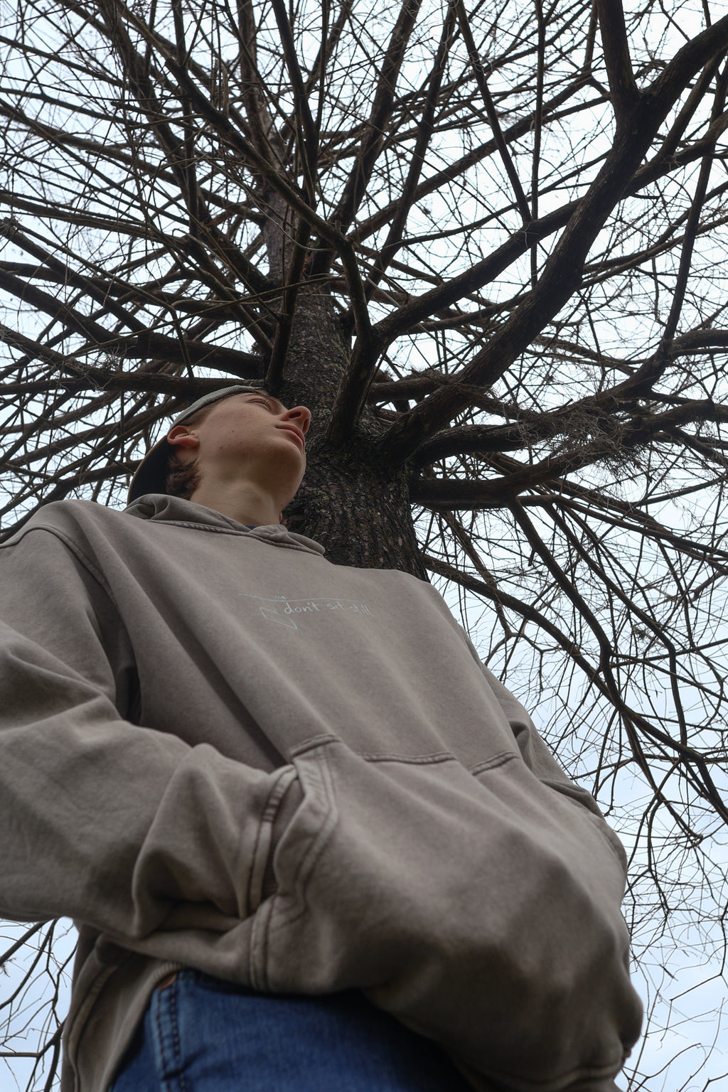 Snow Washed Loose Cotton Hoodie