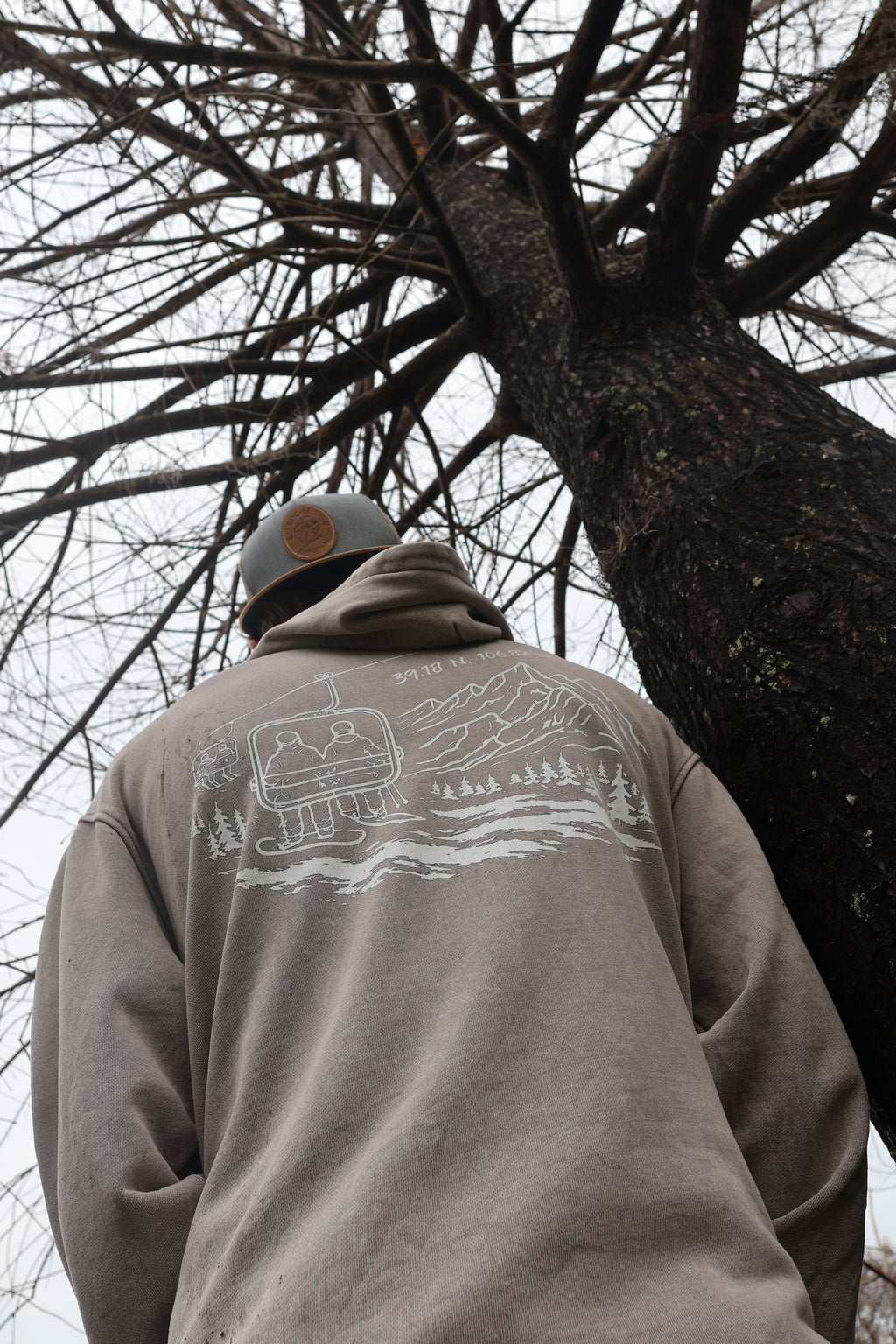 Snow Washed Loose Cotton Hoodie