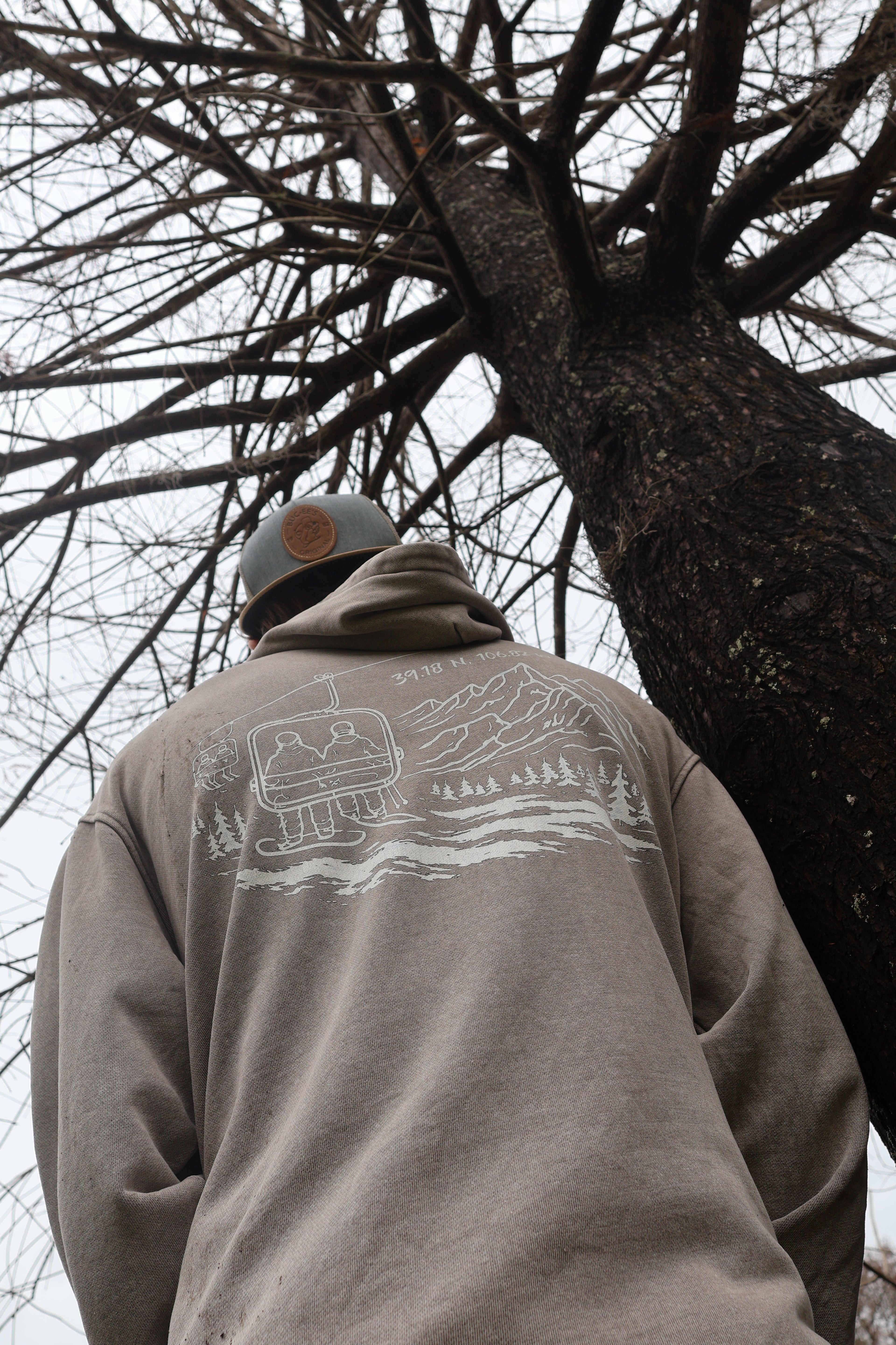Snow Washed Loose Cotton Hoodie