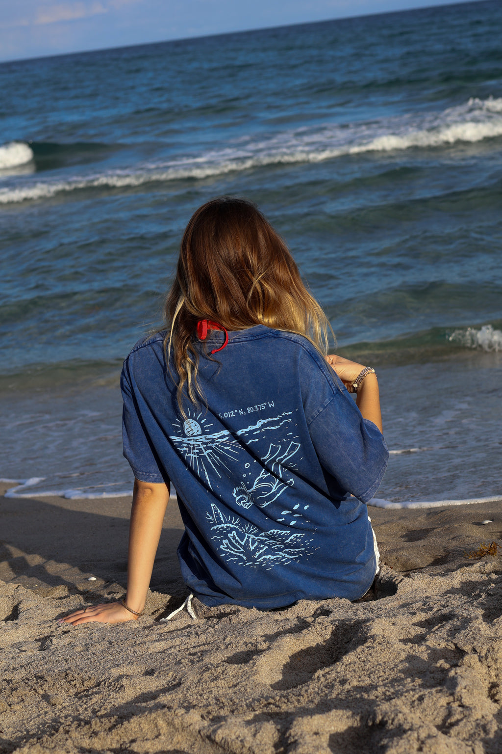 Snow Washed Oversized Molasses Reef T-Shirt